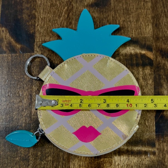 Pineapple Keychain Mini Coin Purse Zip - Picture 5 of 5